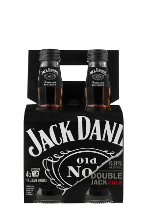 JACK DANIEL WHISKEY AND COLA DOUBLE PACK x 4 6,9° 33CL