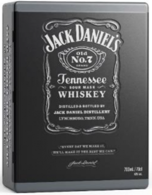 JACK DANIEL'S COFF N°7+2VERRES TIN 70CL