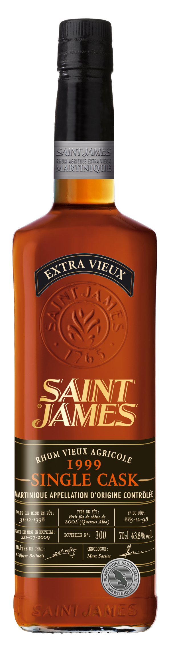 SAINT JAMES RHUM SINGLE CASK 1999 42° 70CL