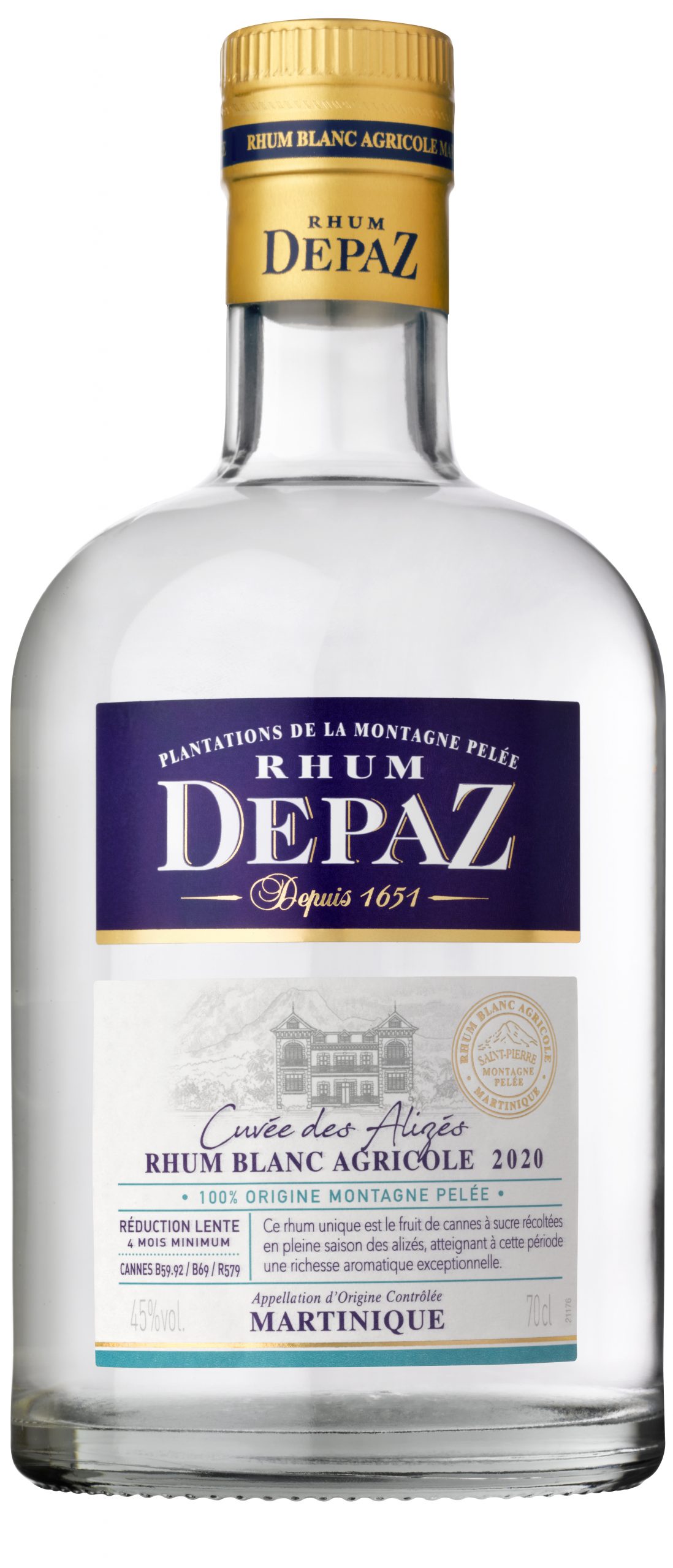 DEPAZ RHUM CUVÉE ALIZÉS 45° 70CL