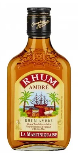 RHUM AMBRÉ LA MARTINIQUAISE 20CL 40°