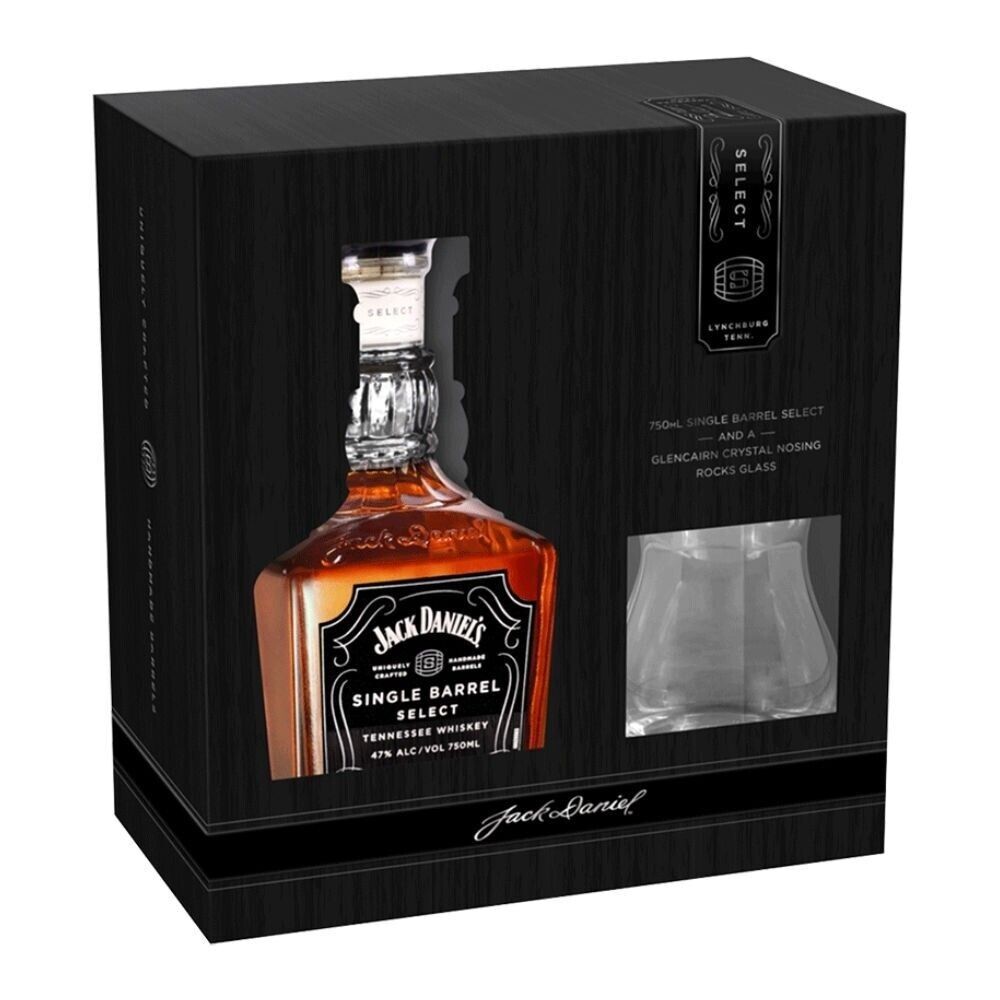 COFFRET JACK DANIEL’S SINGLE BARREL 70CL 47% AVEC 1 VERRE